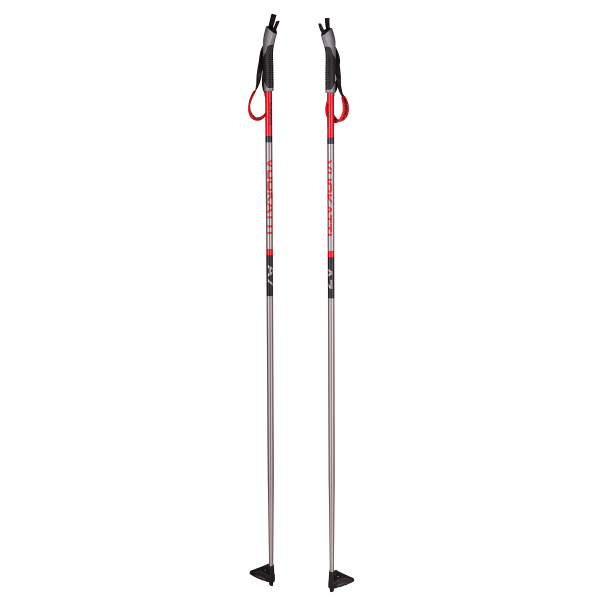 Лыжные палки VUOKATTI 100 Black/Red ALU