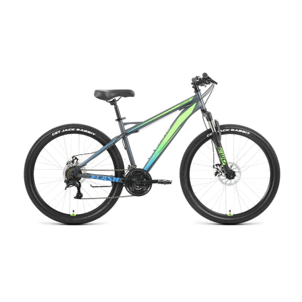 Велосипед 26` Forward Flash 26 2.2 D Серый матовый/Ярко-зеленый 2022 г
