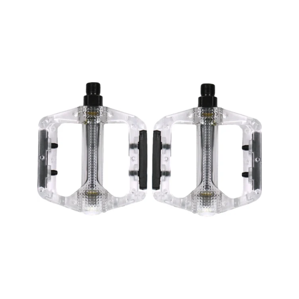 Педали FEIMIN FP-801clear ,110x100 мм, BMX ,стальная ось,подшипник, прозрачные (H000010702)