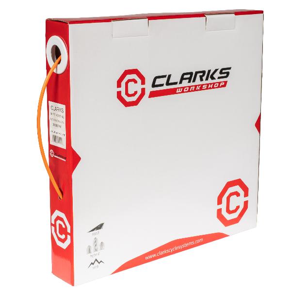 Оболочка троса перекл. CLARKS IGOC4DB, MTB/Road 4мм оранжевая б/загл. (30м) (3-243)