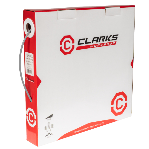Оболочка троса перекл. CLARKS IGOC4DB, MTB/Road 4мм белая б/загл. (30м) (3-312)