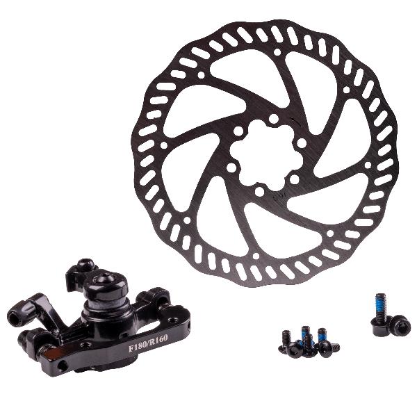 Комплект дискового тормоза RUSH (RADIUS) (машинка+диск 160 mm+болты) 160/180mm/3122613-26