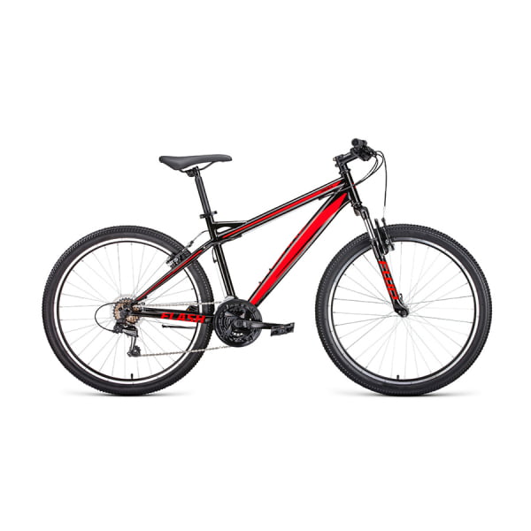 Велосипед 26` Forward Flash 26 1.0 Черный/Красный 2022 г