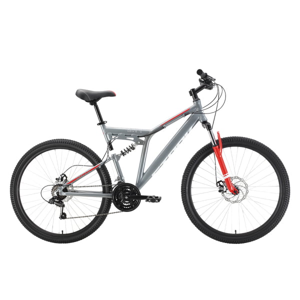 Велосипед Stark`22 Jumper FS 27.1 D серый/красный