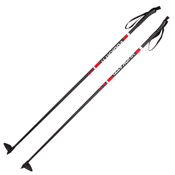 Лыжные палки VUOKATTI 105 Black/Red 100% стекловолокно