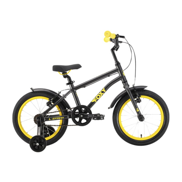 Велосипед Stark`22 Foxy Boy 16 черный/желтый HQ-0005151