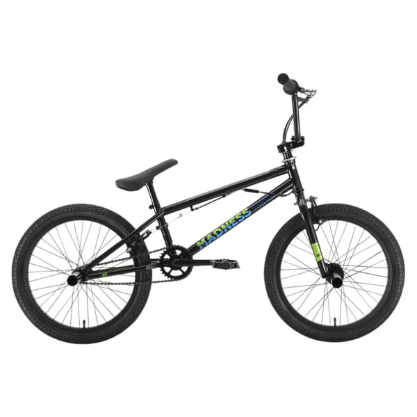 Велосипед Stark`22 Madness BMX 2 черный/зеленый HQ-0005130