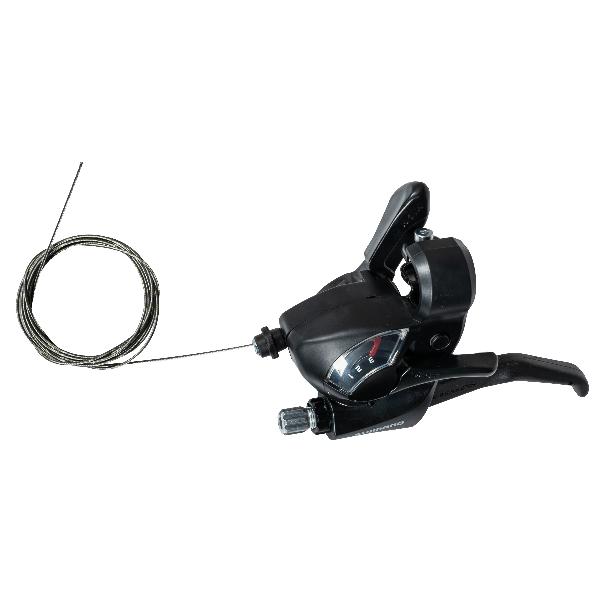 Шифтер/тормозная ручка Shimano Tourney ST-EF41 черный лев 3ск б/уп ASTEF41LBL