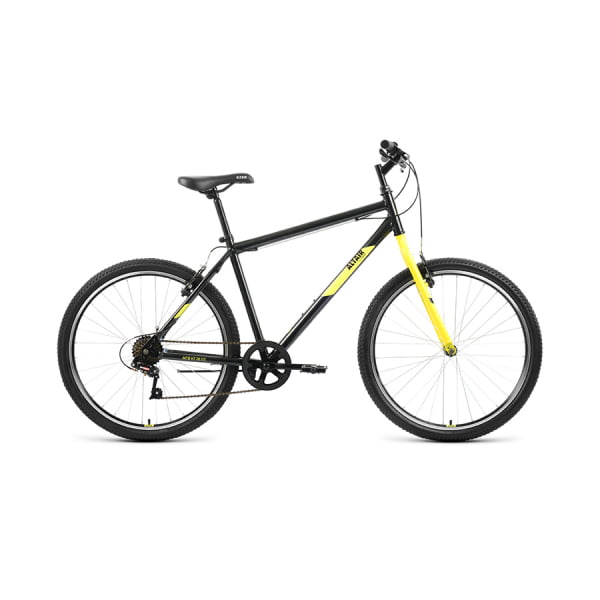 Велосипед 26` Altair MTB HT 26 1.0 7 ск Черный/Желтый 2022 г