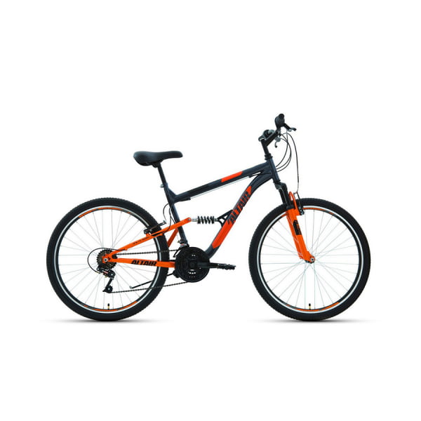 Велосипед 26` Altair MTB FS 26 1.0 18 ск Темно-серый/Оранжевый 20-21 г
