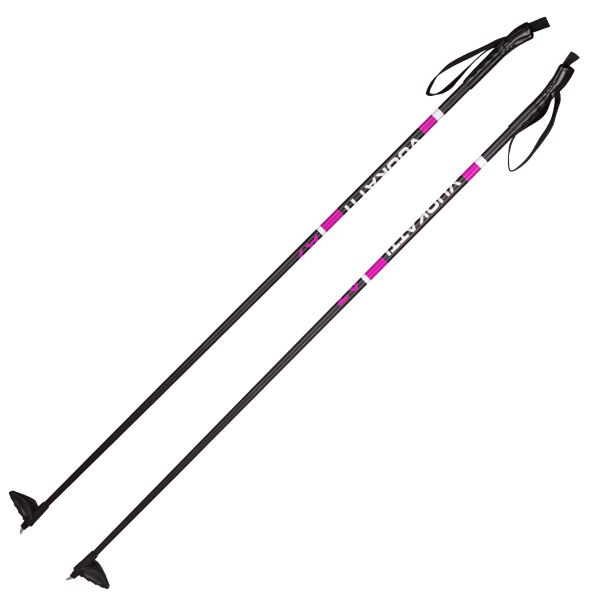 Лыжные палки VUOKATTI 100 Black/Magenta 100% стекловолокно (5)