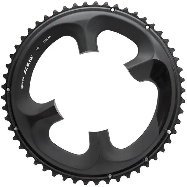 Звезда передн. Shimano 105, для FC-R7000, 53T-MW для 53-39T, цв. черный Y1WV98050