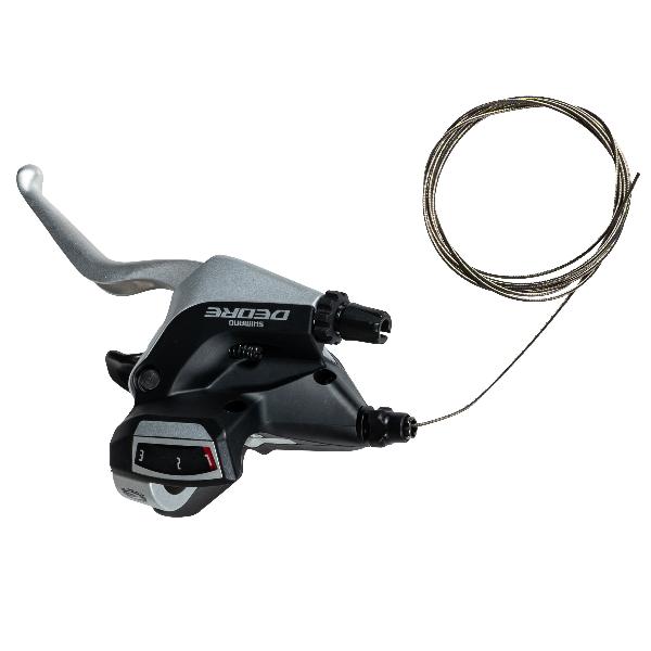 Шифтер/тормозная ручка Shimano Deore ST-M590 лев 3ск чёр-серебр/590091
