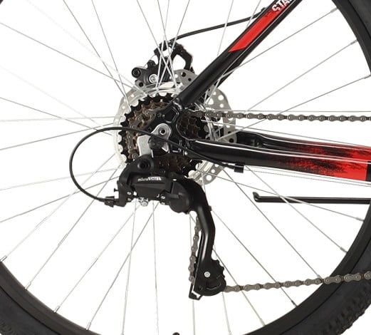 Велосипед Stark'22 Indy 26.1 D Microshift черный/красный