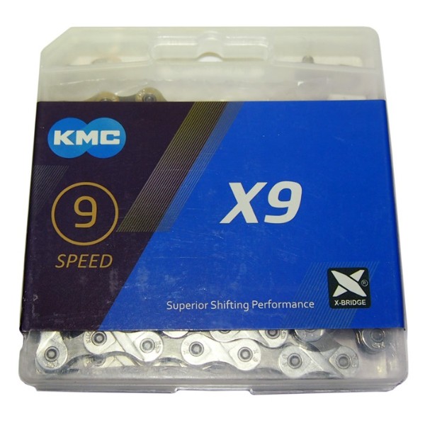 Цепь вело X9 KMC 1/2'х11/128' 116 звеньев/570110