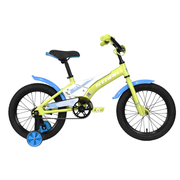 Велосипед Stark`23 Tanuki 16 Boy зеленый/синий/белый HQ-0010240