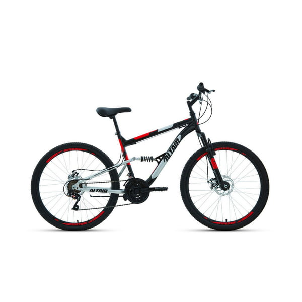 Велосипед 26` Altair MTB FS 26 2.0 disc 18 ск Черный/Красный 20-21 г