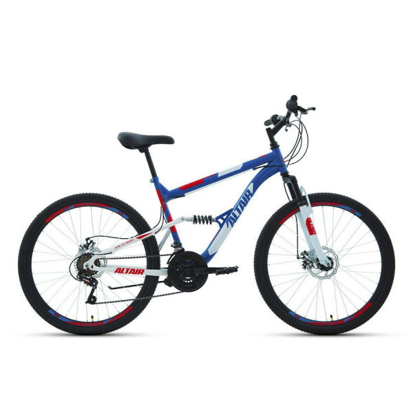 Велосипед 26` Altair MTB FS 26 2.0 D 18 ск Синий/Красный 2022 г