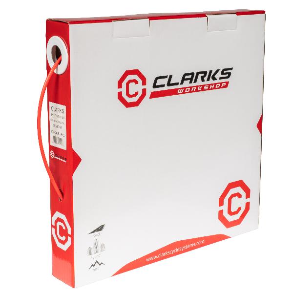 Оболочка троса перекл. CLARKS IGOC4DB, MTB/Road 4мм красная б/загл. (30м) (3-239)