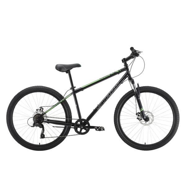 Велосипед Stark`22 Respect 26.1 D Microshift Steel черный/зеленый