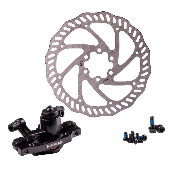 Комплект дискового тормоза RUSH (RADIUS) (машинка+диск 160 mm+болты) 140/160mm/3122613-21
