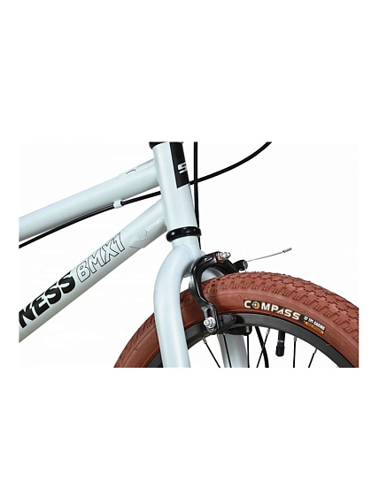 Велосипед Stark'23 Madness BMX 1 серебристый/черный/коричневый HQ-0012539, изображение 3 от интернет-магазина NovaSport в Москве Велосипед Stark'23 Madness BMX 1 серебристый/черный/коричневый HQ-0012539