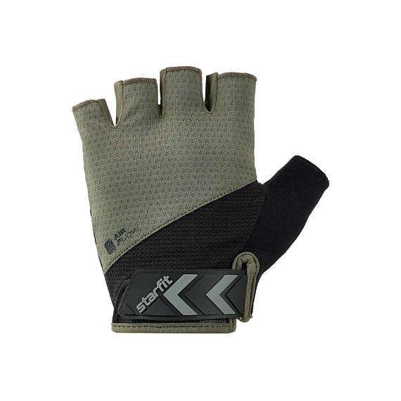 Перчатки для фитнеса STARFIT WG-204, черный/хаки