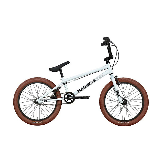 Велосипед Stark'23 Madness BMX 1 серебристый/черный/коричневый HQ-0012539 от интернет-магазина NovaSport в Москве Велосипед Stark'23 Madness BMX 1 серебристый/черный/коричневый HQ-0012539